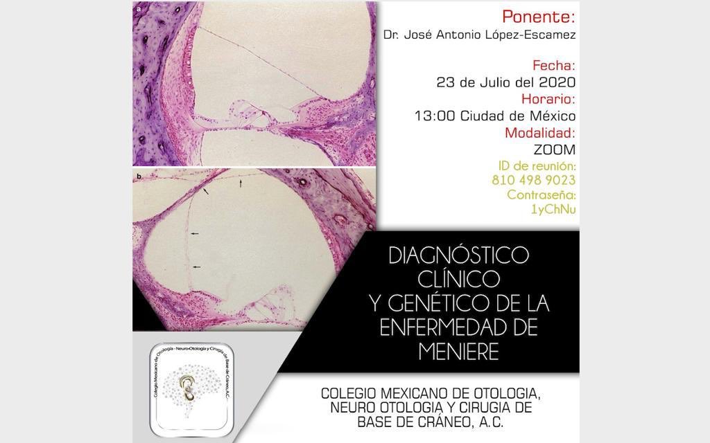 Otorrinolaringología Hospital Univ. Virgen Nieves (@hospital_univ) on Twitter photo Nuestro compañero, el Dr.López Escamez, participará en la videoconferencia sobre diagnóstico clínico y genético de la enfermedad de Ménière. <a href="/ALEscamez/">Escamez Lab</a> <a href="/hospital_univ/">Otorrinolaringología Hospital Univ. Virgen Nieves</a> Nuestro compañero, el Dr.López Escamez, participará en la videoconferencia sobre diagnóstico clínico y genético de la enfermedad de Ménière. <a href="/ALEscamez/">Escamez Lab</a> <a href="/hospital_univ/">Otorrinolaringología Hospital Univ. Virgen Nieves</a>
