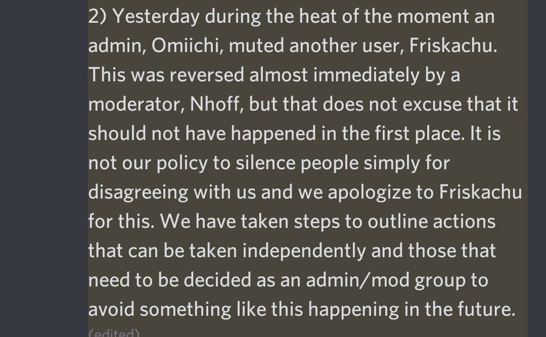 friskachu's tweet photo. Days and days later when I went to follow up on why I had not received an apology I stumbled upon the "apology" I had received. A blanket statement made via announcement that I hadn't even been tagged in. https://t.co/iXUvOHGvcW