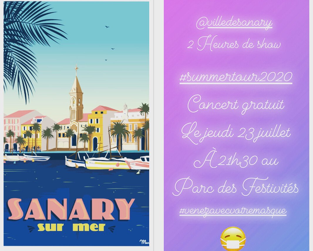 David_Rigot's tweet photo. On se donne rendez-vous jeudi 23 juillet à #SanarySurMer pour un concert gratuit de 2h en #Live #SummerTour2020 #VenezAvecVotreMasque 😷 de nombreuses surprises vous attendent ☀️🎉😍 #Adaptacom #GlamProduction #Musique #Fun #summer #Tournée https://t.co/pN4yKA6VI2