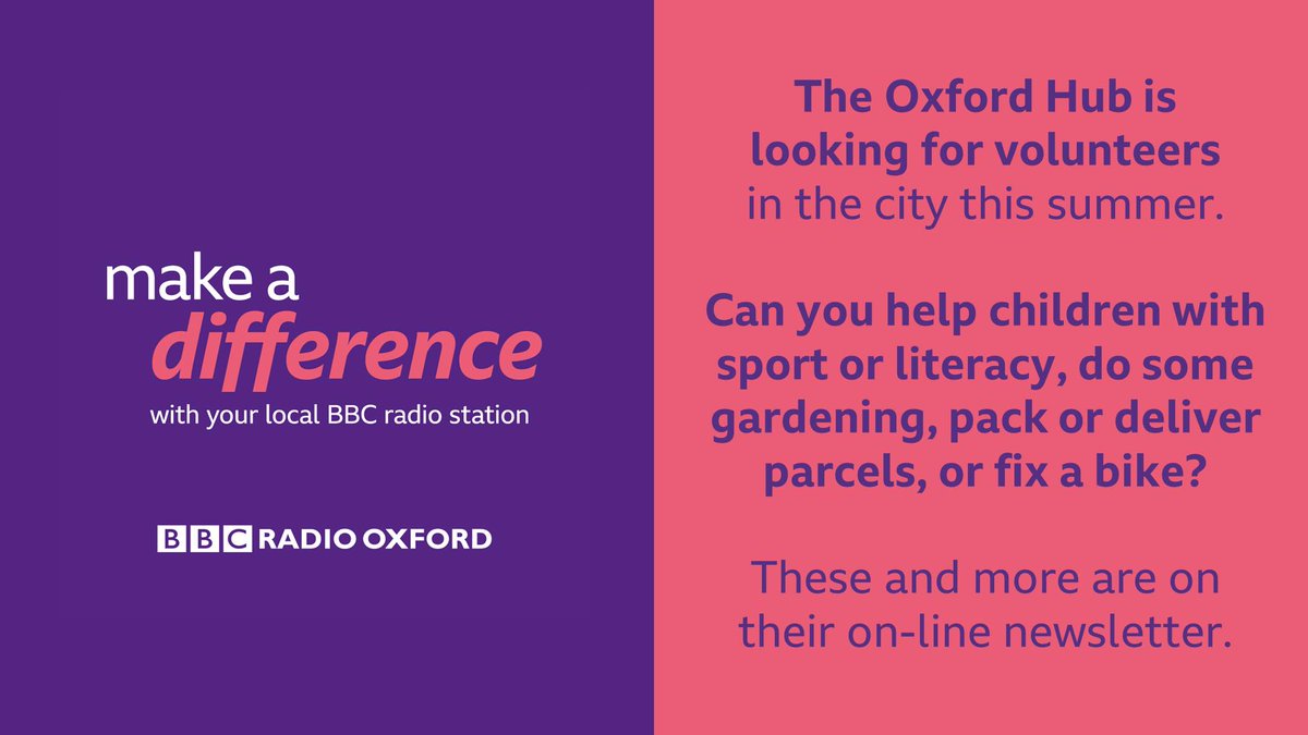 See how you could help the #Oxford Hub here bbc.in/30tDkgT #BBCMakeADifference