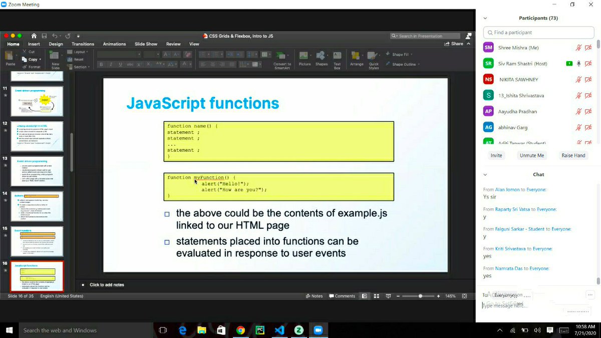 mishrashree18's tweet image. Day 3 of #gslearningcontest
With @Girlscript1 , we got to learn about JavaScript, DOM and concepts of JSON. 
@gssummit2020 
#webdevelopment