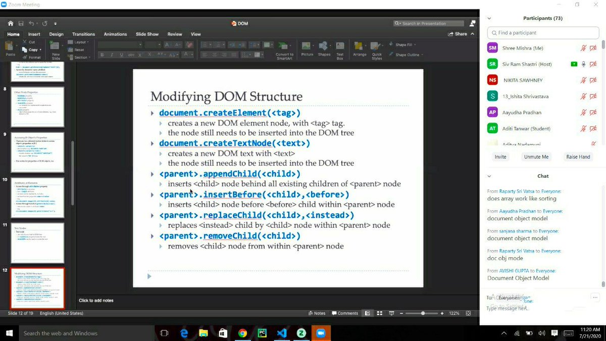 mishrashree18's tweet image. Day 3 of #gslearningcontest
With @Girlscript1 , we got to learn about JavaScript, DOM and concepts of JSON. 
@gssummit2020 
#webdevelopment
