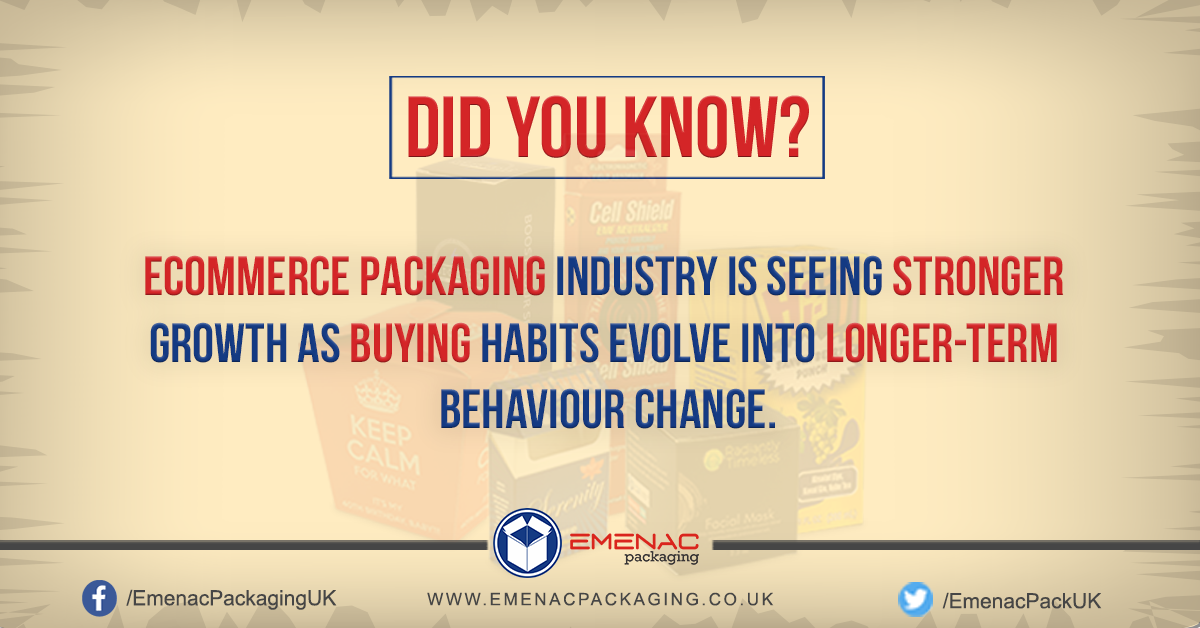 EmenacPackUK's tweet photo. #DidyouKnow? "#ECommercePackaging Industry is seeing stronger growth as buying habits evolve into longer-term behaviour change."

#customprintedboxes #custompackaging #customboxes #customboxpackaging #EmenacPackagingUK https://t.co/rojKTJrMu3