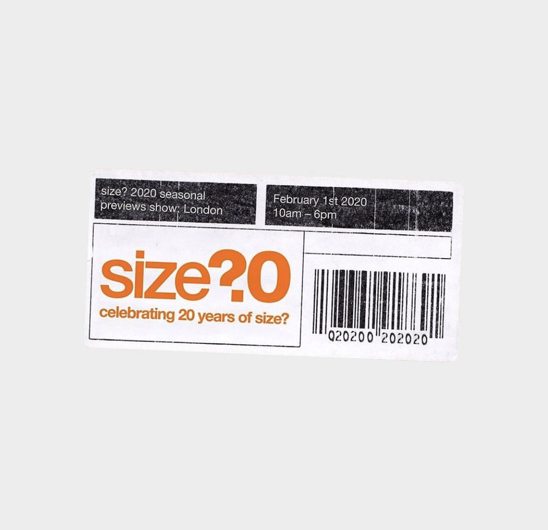 GrtBritDesign's tweet photo. 074 - Nice &amp; simple logo idea to celebrate 20 years of @sizeofficial https://t.co/0lkE0Z8q3F