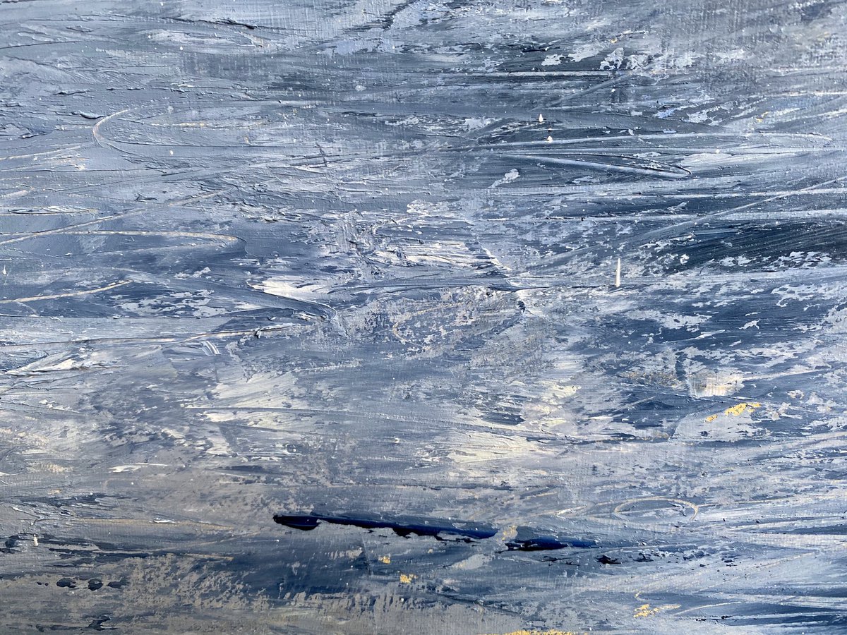 staithesartist's tweet photo. I am working on a commission so only showing you a peak. It is big, has sea, rocks and some of my favourite birds. #oilpainting #commissions #busyartist https://t.co/KZun3yLvSx