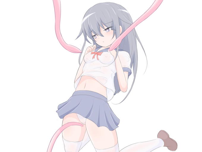 絵325号「黒髪さん」
お題箱「美乳黒髪ロングロリがセーラー服越しに触手搾乳されて服が透けているシチュ」より。

引き続き柔らかめの質感の絵を研究チュウです。 