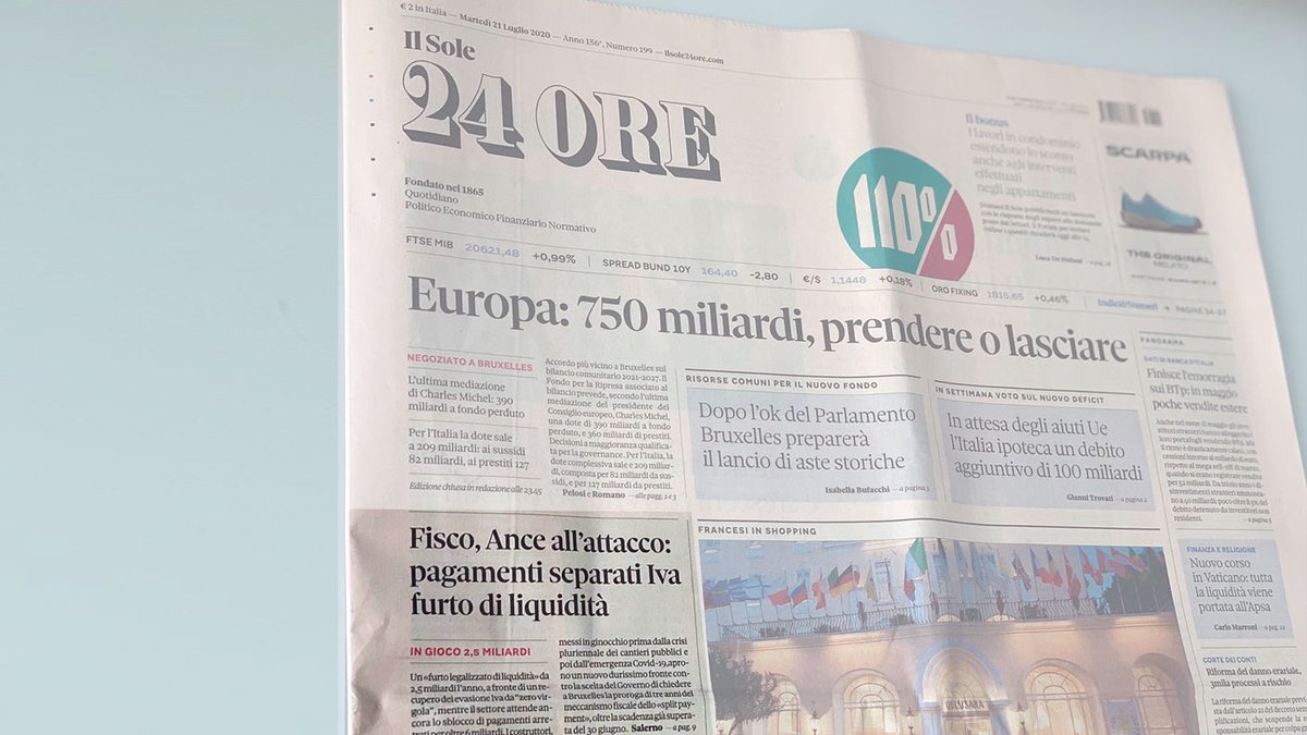 Oltre 9 mesi per i rimborsi. Lo #splitpayment affonda le imprese. I dati del controrapporto #Ance sulla prima pagina del <a href="/sole24ore/">IlSole24ORE</a>   
#RipartireDallEdilizia
