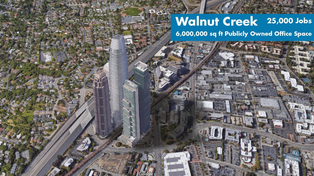 Space is a bit tighter at Walnut Creek. Unlike the other two lines, this one isn't at an end-of-the-line station, since Pittsburg and Antioch don't have much of an existing office cluster to build off of. 5/