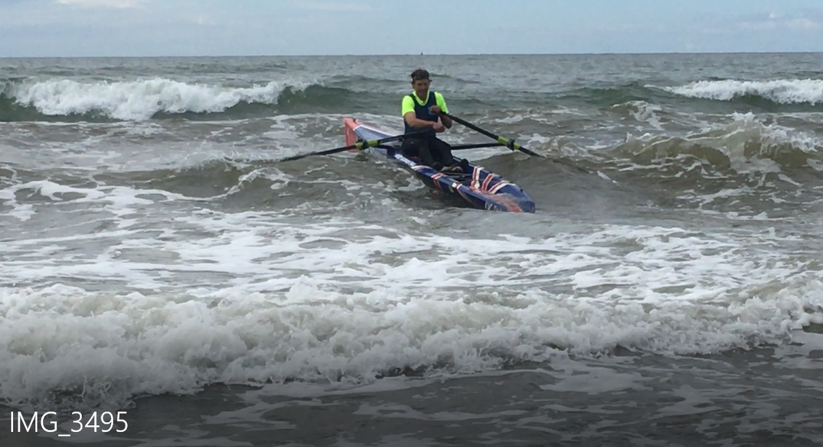 noisyseagull's tweet photo. "I must go down to the sea again...". Many thanks to Gualter Graca @AveRowingUK for making this possible. Ave Rowing's coastal sculling boat is well designed for the waves &amp; surf....and looks the part! @TheWaveRowing https://t.co/NmFCXD1YnL