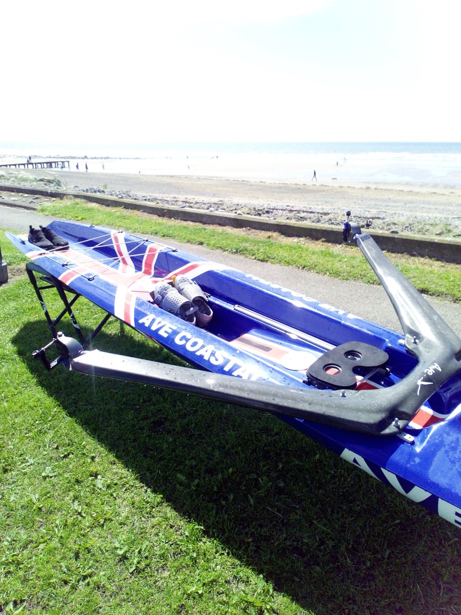 noisyseagull's tweet photo. "I must go down to the sea again...". Many thanks to Gualter Graca @AveRowingUK for making this possible. Ave Rowing's coastal sculling boat is well designed for the waves &amp; surf....and looks the part! @TheWaveRowing https://t.co/NmFCXD1YnL
