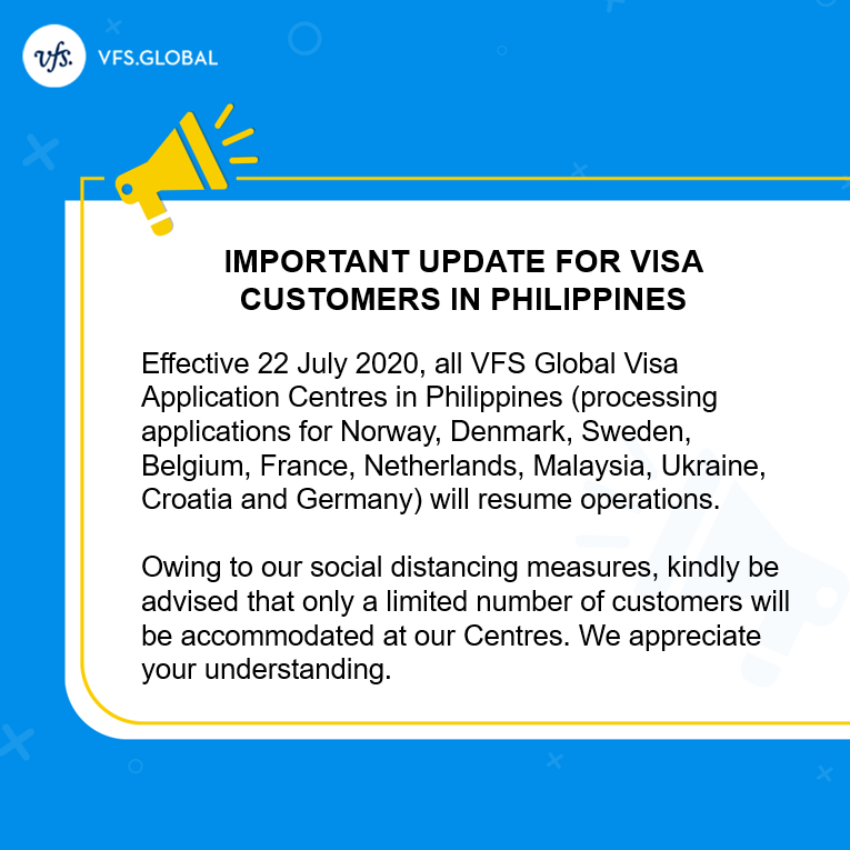 Vfs Global On Twitter From July Our Visa Application Centres In Philippines