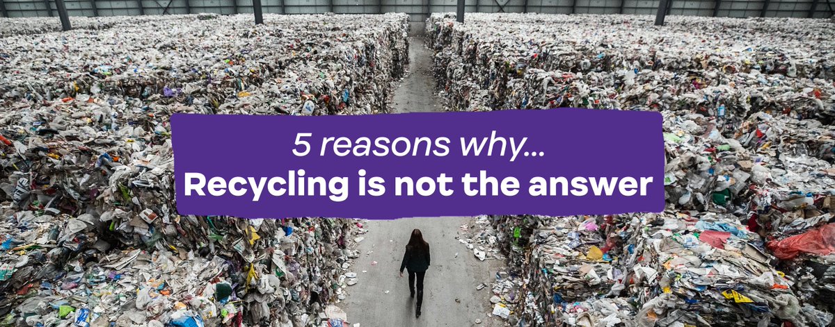 I found out that only 4% of the plastic waste I collected in a year would be recycled in the UK. 

So why are we still being told to recycle more? 

Here are just five of the reasons why recycling is not the answer.

everydayplastic.org/recycling-is-n…