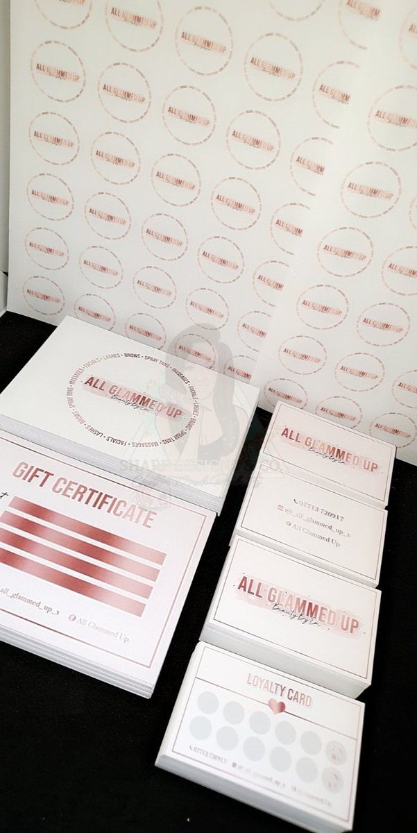 SHARPdesigns18's tweet photo. How pretty is one of our latest bundles thats gone out..

💫 Stickers
💫 Gift Vouchers
💫 Business Cards
💫 Loyalty Cards

Get in touch today to set your business up with a bundle today! https://t.co/YB2y7Ca9zW