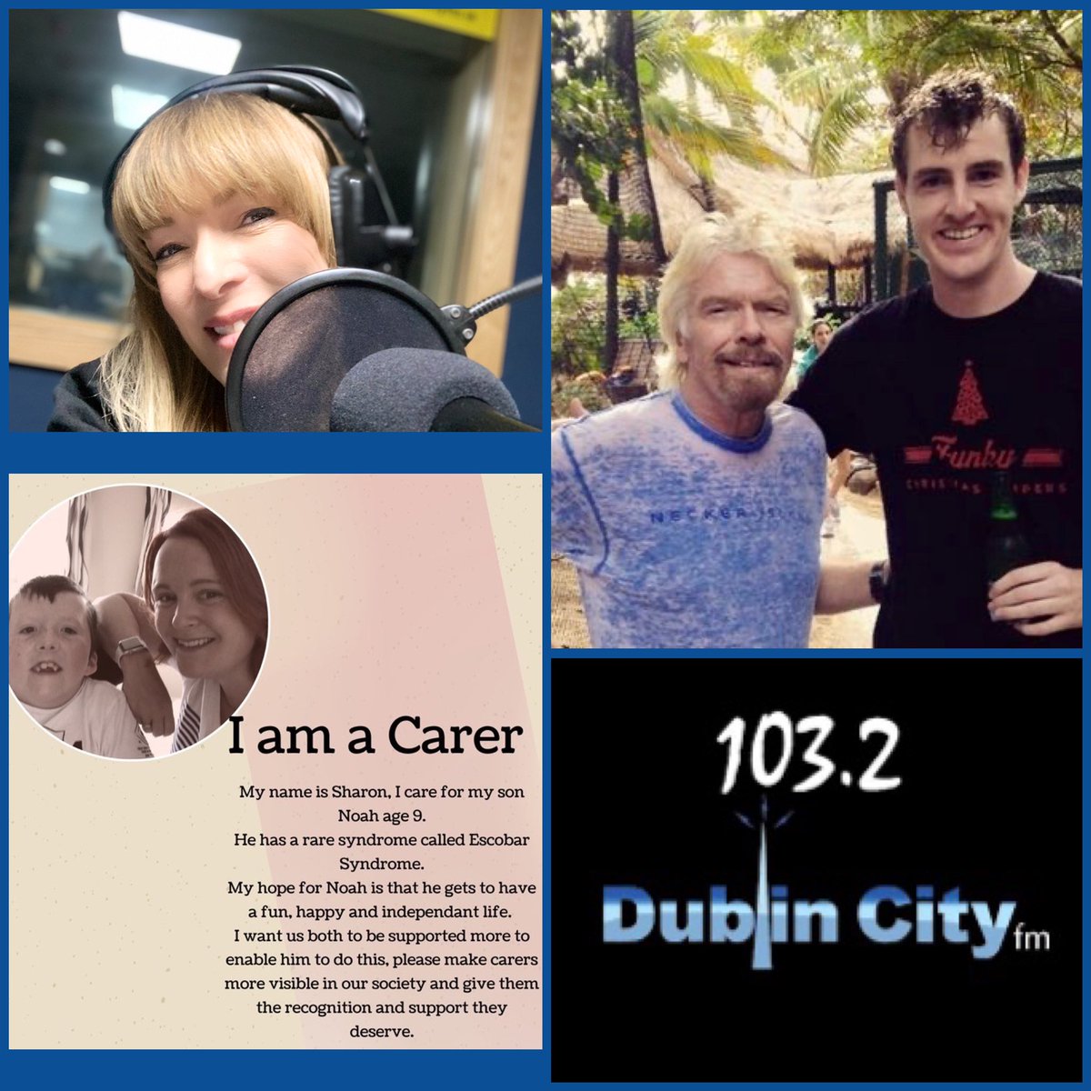 Today 10-11am it’s #GoodMorningDublin @dublincityfm ⭐️
Our guests today are @JamesCluskey tennis pro, entrepreneur, author & tennis coach to @richardbranson 

#GrangeGormanHistories project  @lukestedmon 

Sharon,Mum & blogger @WheelyJourney heads up #MakeCarersVisible campaign.