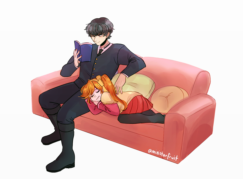 ministarfruit's tweet photo. simon &amp; athena commission for @/astraldragons on tmblr!! https://t.co/bhJjaztGad