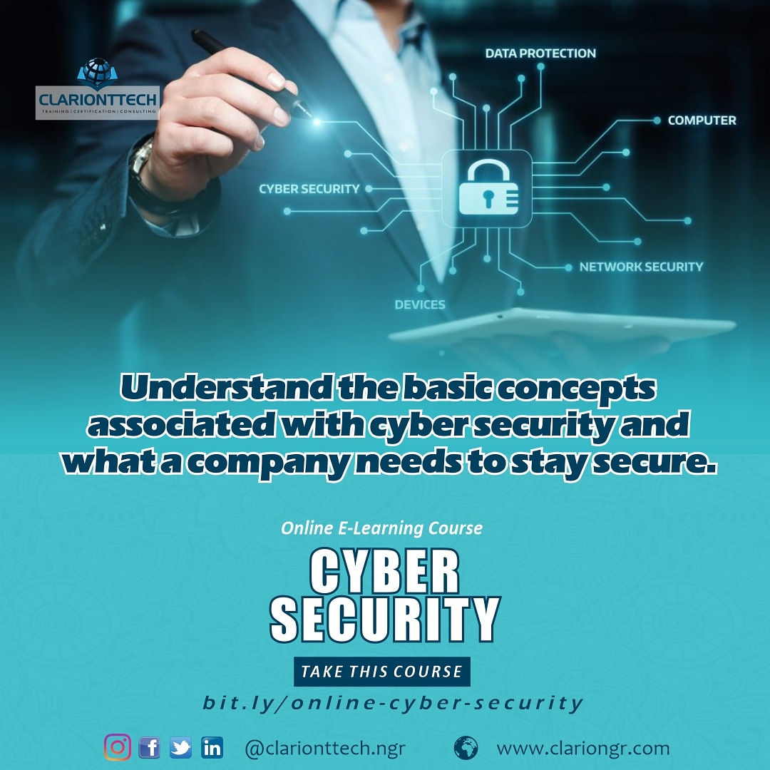 CLARIONTTECH_GR's tweet image. Cyber security is essentially to the growth and development of every organization especially in this technological era. To register for this course use the link below

bit.ly/online-cyber-s…

#internetsecuritysoftware
#elearning
#clarionttechservices 
#staysafe