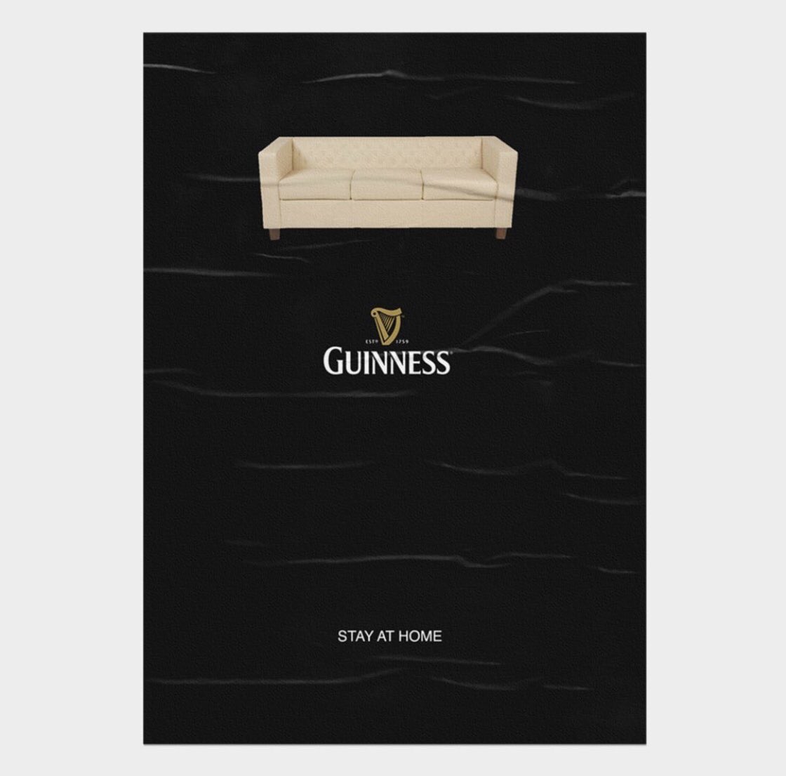 GrtBritDesign's tweet photo. 080 - Brilliant Stay at Home Guinness idea by Luke O'Reilly for @OneMinuteBriefs https://t.co/D8RWFXT2LK