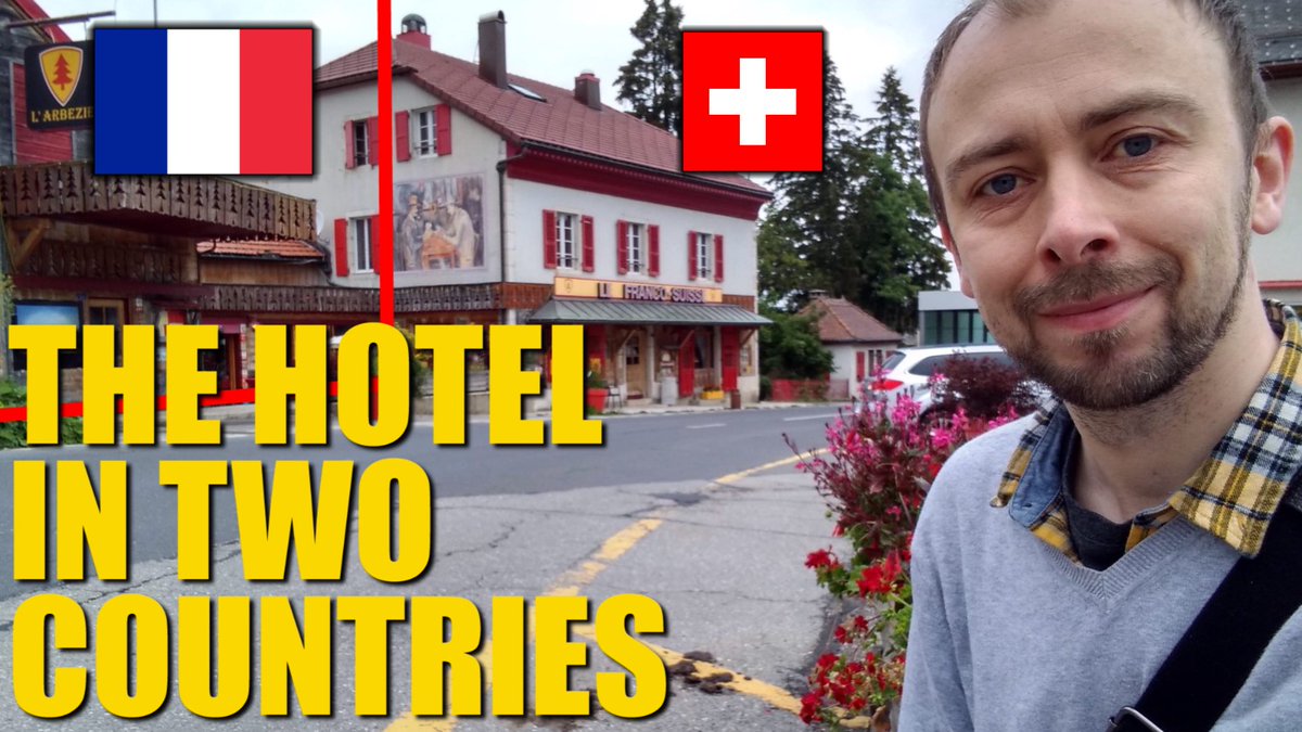 timothydbyrne's tweet photo. NEW TRAVEL VIDEO! The Hotel Arbez boasts an almost unique feature: an international border running straight through it. Why was it built there? And how did it end up saving hundreds of lives during WWII? I went to the Jura mountains to find out more...

https://t.co/9ZmoEqAVZG https://t.co/xp5v7nOMtP