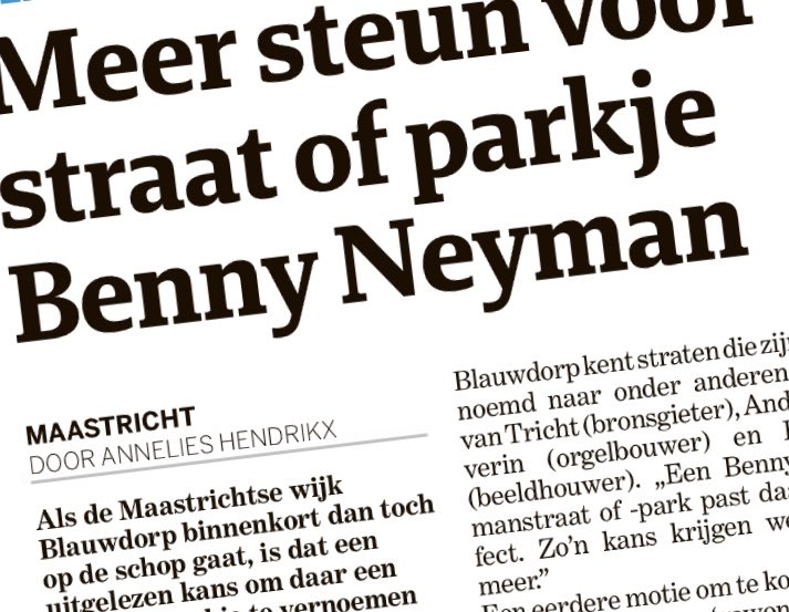 plateweg's tweet photo. Mooi ! En nu doorpakken: Sjeng Kraft steeg, Truus en Mon Wilms straot,  Johnny Blenco plein, Leny Menten hofje. @uitMaastricht @Veldeke @dictionair #maastricht #mestreech https://t.co/6POFO0yST2
