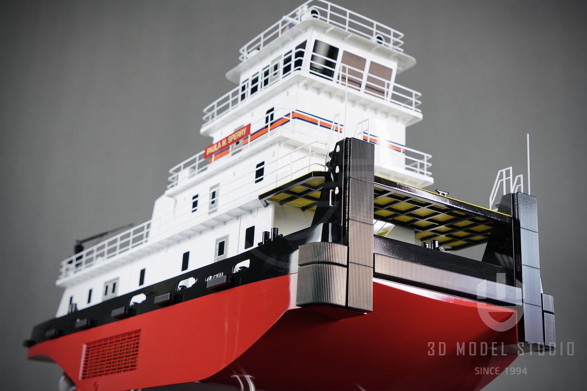 Louisiana builder C&amp;C Marine and Repair has delivered a new inland waterway towboat to Maritime Partners.

Towboat model <Paula M.Sperry> scale 1/32 , made by  .Model length: 80cm.

Welcome to our page:3dmodelstudio.net 

#towboat #tugboat #scalemodel #vessels #offshore