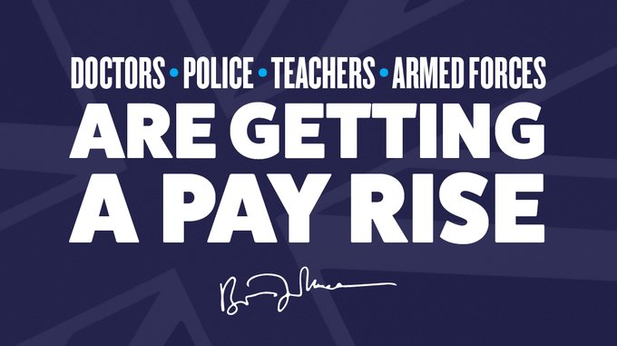 Doctors, police, teachers, armed forces are getting a pay rise. 