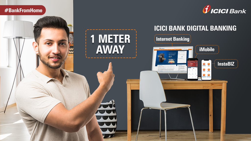 With ICICI Bank digital banking channels, banking services are just a ...
