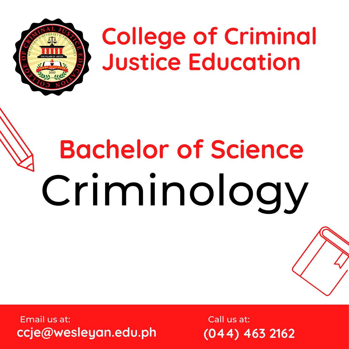 WesleyanPH's tweet photo. Good Day!

Let's make it easier :) 

Please see below the link for Tertiary (College) online registration. 

*Please note, this is NOT YET the online enrollment procedure. 

Thank you !

College of Criminal Justice Education:
https://t.co/XOrWrcsOGJ

#WesleyanOSA https://t.co/H42Z9nBPOX