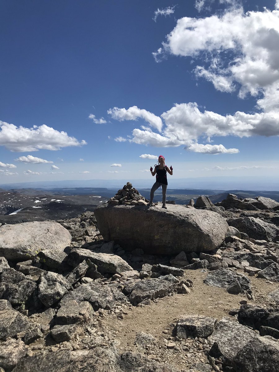 agirliknow's tweet photo. Summited Cloud Peak in the Big Horns yesterday! Never EVER imagined Iโd get to 13,000 feet, especially with such a tough, steep climb over boulder wall after boulder wall. Definitely the most physically demanding thing Iโve ever done but WORTH IT! #CloudPeak #IMadeSummit https://t.co/Jwx7a18B2A