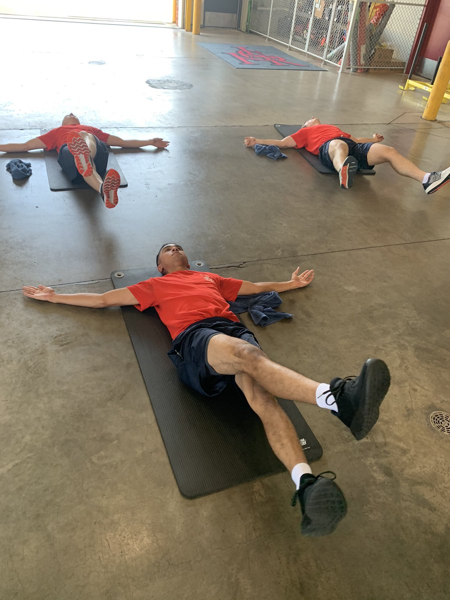 Members of LCFR Recruit Class 40 start almost every day with a 1-hour workout (PT).  Today was no exception with a 40-sec work, 20-sec rest Tabata workout w/ 36 total work periods.  Hard work pays off! @LoudounFire @Chief600KJ @FirefighterFFit @o2xhp @FDAPNZ #RC40 #firefighter