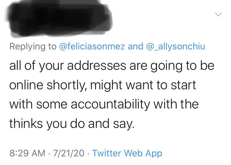 I mean, this is the environment we’re in these days: Even tweeting about journalists getting doxed prompts vague threats like this one.