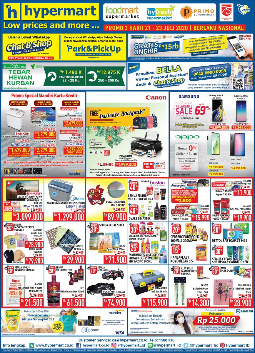 HypermartP's tweet image. Hay Pelanggan setia hypermart Pakuwon Surabaya
Promo koran Periode 21 - 23 Juli 2020. 
Langsung Chat &amp;amp; Shop di nomor WA kami 0878 6220 2532
Tunggu apa lagi, ayo belanja ke
Hypermart Pakuwon Surabaya sekarang juga!

#promo #promokoran #hypermartpakuwon #promohypermart #promomurah