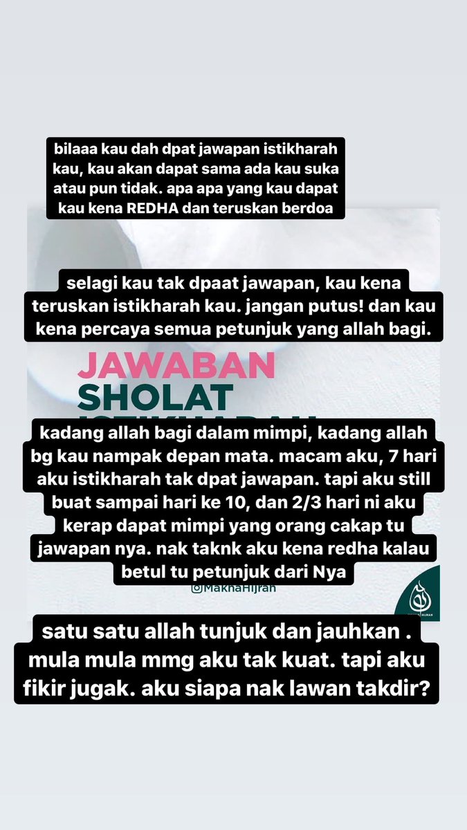 eyfabrahim's tweet photo. me after istikharah! satu satu allah tunjuk! just share 🙏🏻❤️ https://t.co/eda6E5zNKO