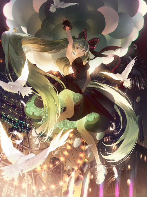 ミクだよー
#初音ミクのイラストだけで興味を持ってくれる方へ届け 