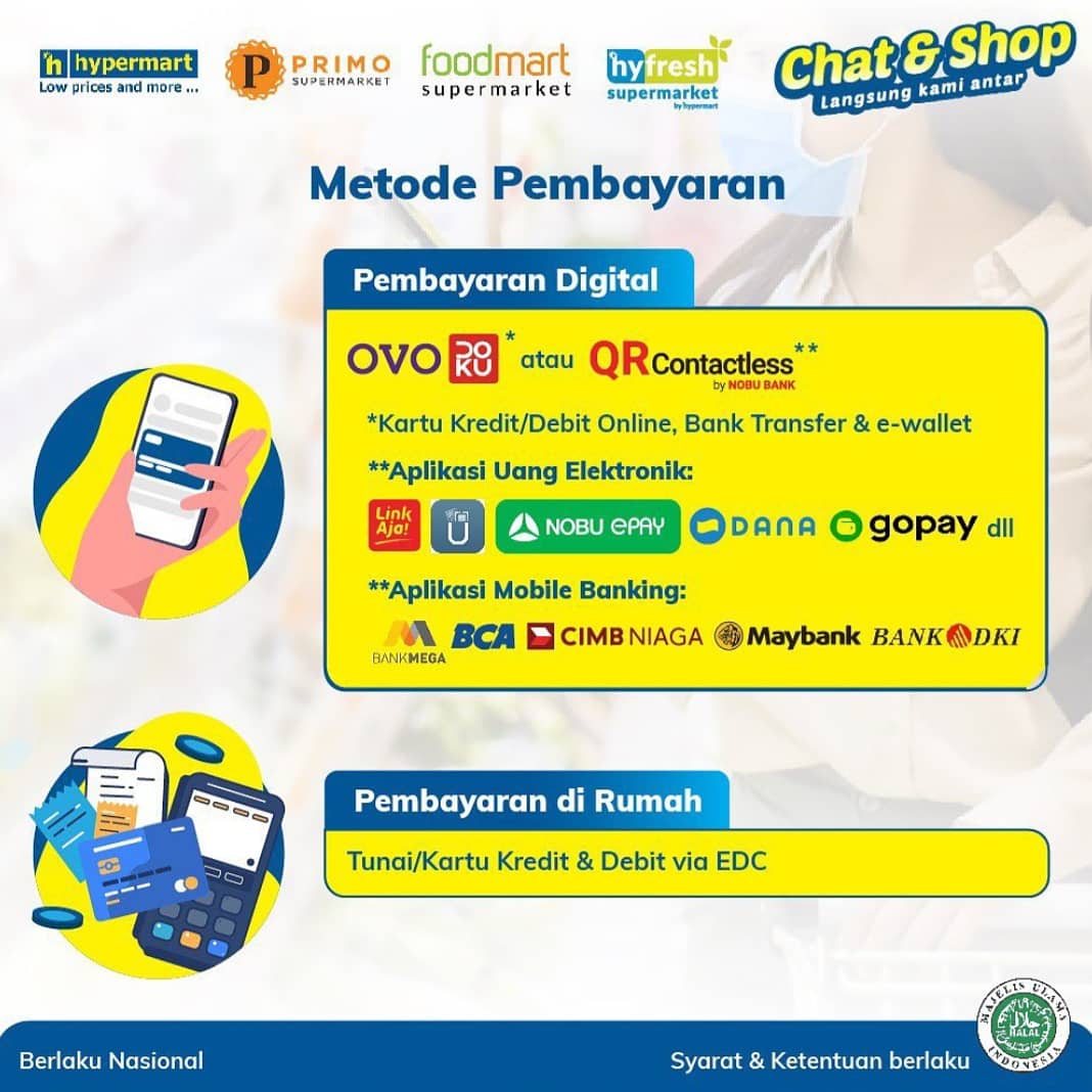 HypermartP's tweet image. Ayo, segera isi OVO Cash-mu dan dapatkan harga spesial untuk pembelian produk pilihan, maksimal 2 pcs/OVO ID/Konsumen/Hari
Periode berlaku dari tanggal 21 - 23 Juli 2020.
Jangan sampai kelewatan, belanja lebih hemat hanya di Hypermart!

#promo #promokoran #hypermartpakuwon