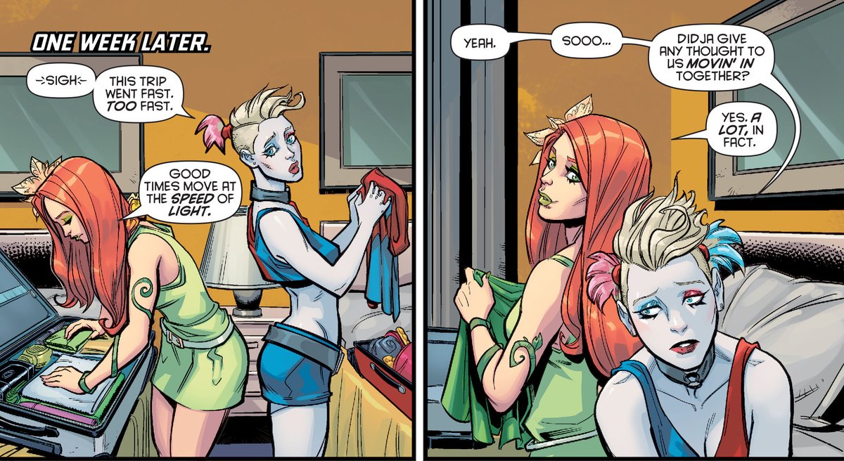 Kimi_Y_G's tweet photo. @thedcnation @JamesTheFourth @JorgeJimenezArt @tomeu_morey Harley and Ivy weren't just Bestfriends. They were absolutely in Love with each other. Harley is literally the only reason Ivy released 7.6 Billion people from her control๐ค๐๏ธ #BringBackIvy #SaveHarleyAndIvy #WLWRelationship ๐#Matters๐ @Ben_Abernathy @JimLee https://t.co/AVEVmwSVdL