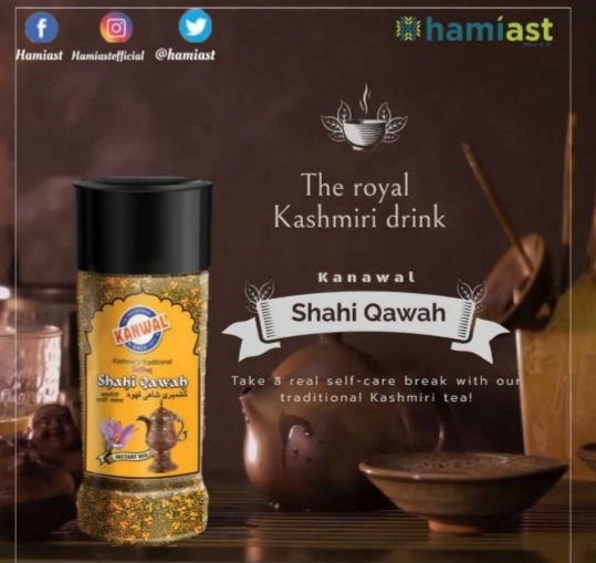 hamiast's tweet photo. Take a real break from you routine with the traditional Kashmiri Qawah.
Hamiast is now delivering the royal kashmiri drink all across places.
Order at https://t.co/FrmsfSi7yn
#qawah #kashmiri #kashmiriqawah #kashmiridrink #tea #kashmiritea #ordertea
#onlineshopping https://t.co/t9QsJJY0MN