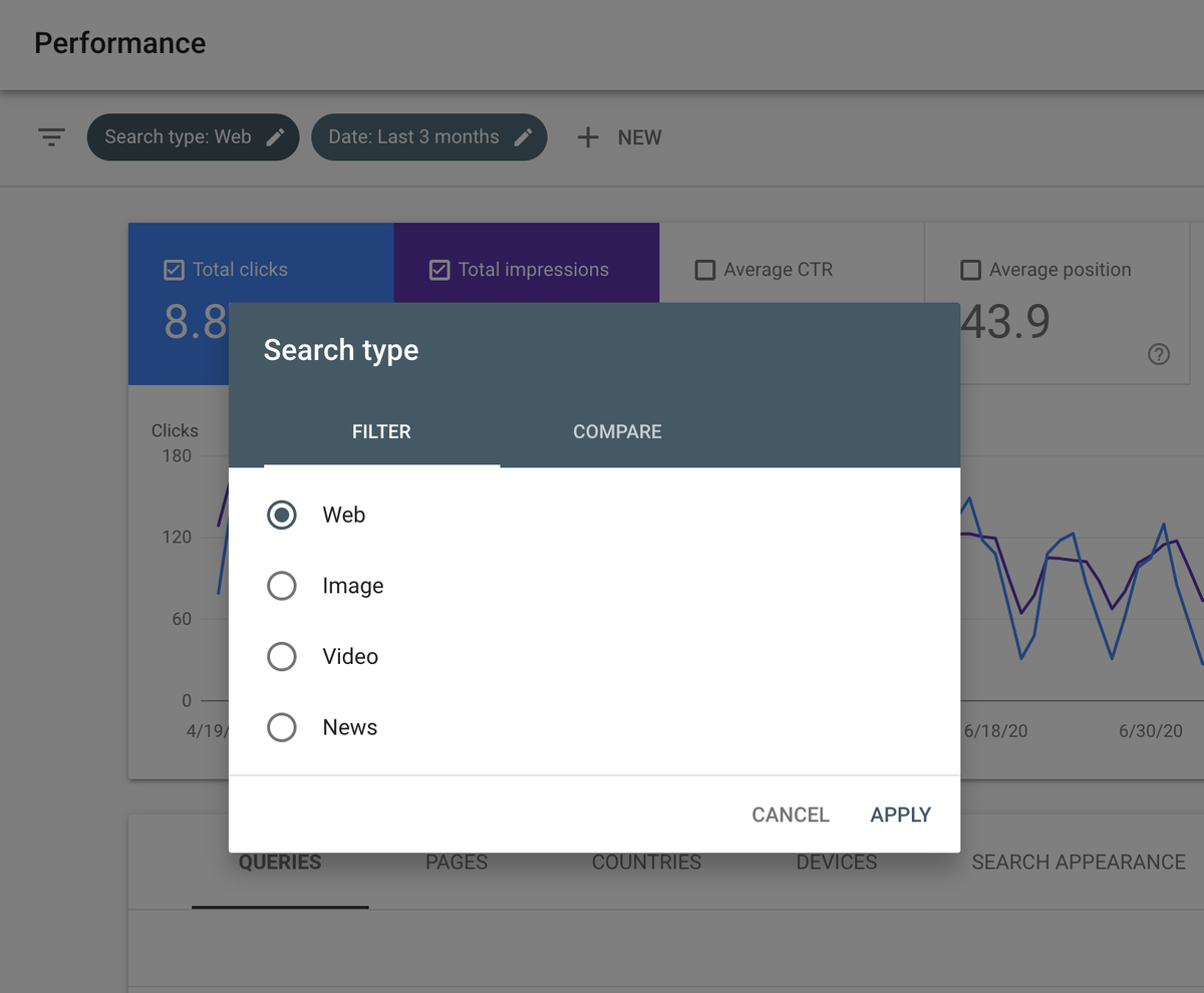 googlesearchc's tweet photo. We've heard Webmasters ask for it, so today we're launching 📢  a new search type filter: News! 📰 Now you can analyze traffic coming from the News tab on Google Search. Learn more about filtering data on Performance reports https://t.co/mbO1wUafuO https://t.co/Fq2m7OWwjX