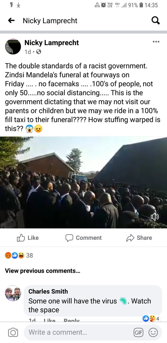 pramashala12's tweet photo. @SABCNews Good afternoon to you, i know yhos is not part of any discussion but i need to report the spread of fake news regarding Zinziz funeral...please someone address this...the guy is racist too... https://t.co/kk2TkeUuVD