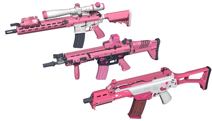 PinkGuns!
#3DCG #Shade3D 