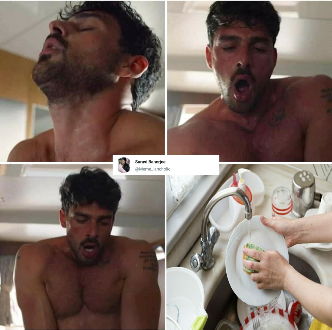 Meme_lancholic's tweet photo. Boys, when they're asked to wash dishes for a day: https://t.co/W47aH8fQMH