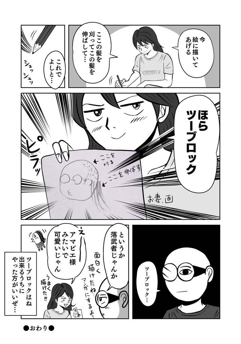 妻とツーブロックと私。

 #ちりつも日常 #106
#夫婦 #ツーブロック 