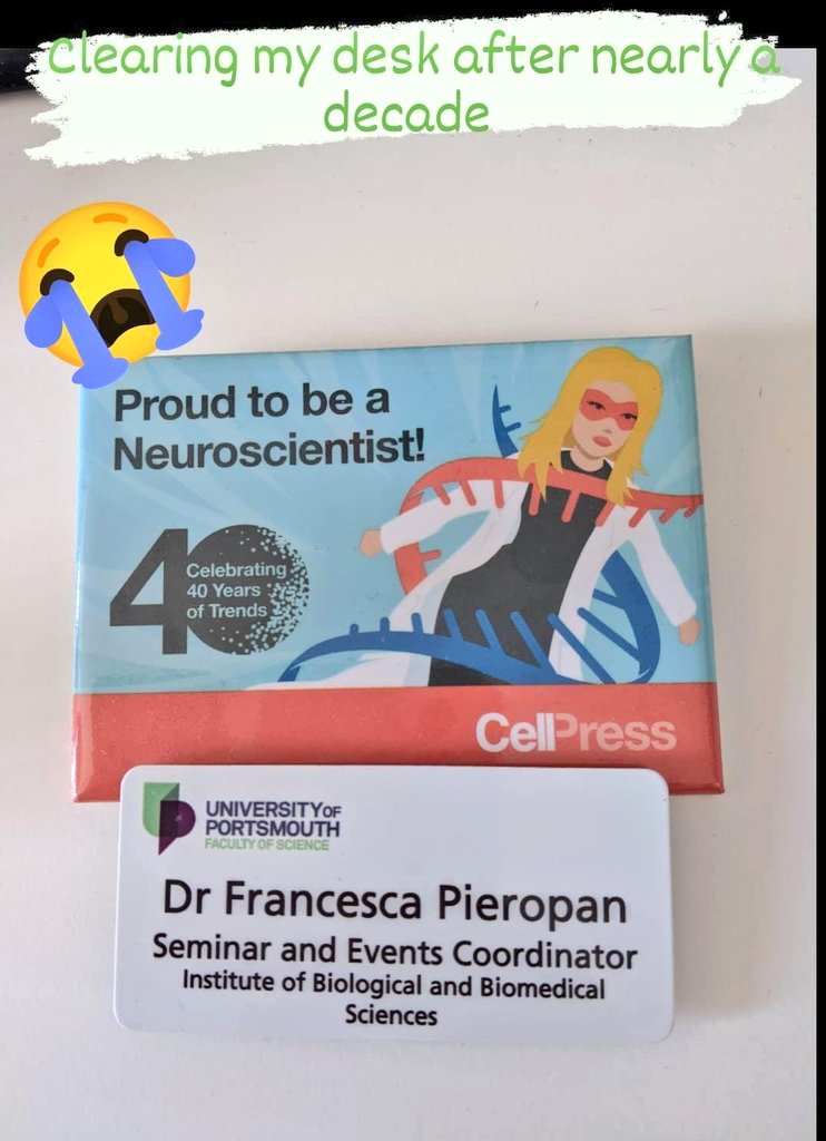 fpieropan's tweet photo. Not having a good day. This has hit me so hard. I won't be able to say a proper goodbye to all the fabulous people I have worked with in the past 9ys,but please know that I'm extremely grateful to have met you @ResearchGlia #EndOfAnEra #LifeOfAPostDoc #SeeYouSoon #Arrivederci https://t.co/CvGeZfJKPn