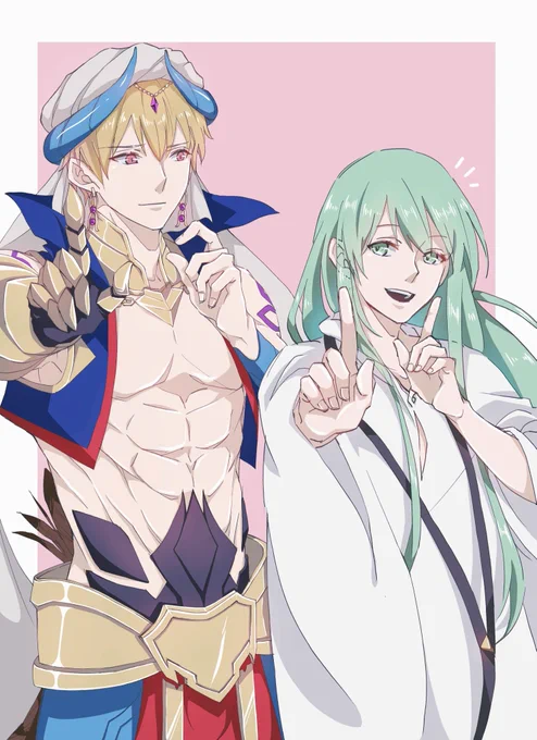 ギルガメッシュとエルキドゥで恋ダンスさせたかっただけの落書き 