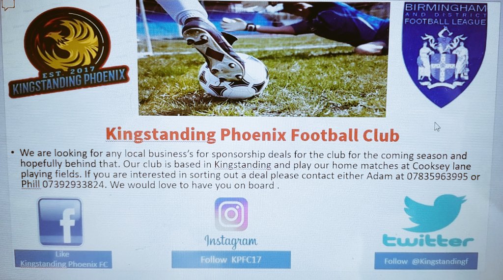#footballsponsorship #grassroots #football <a href="/birminghamfa/">Birmingham County FA</a> #greatbarr #kingstanding #northbirmingham