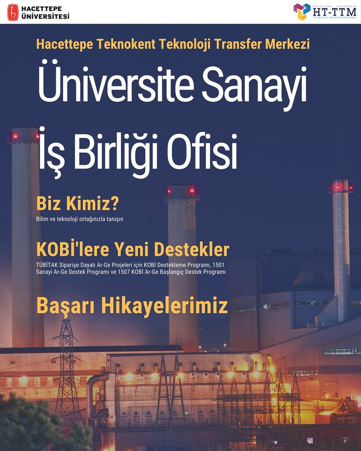 Hacettepe_HTTTM's tweet photo. Üniversite Sanayi İş Birliği Ofisi'mizle ilgili bilgiler, açık çağrılar, mentorluk hizmetlerimiz ve daha fazlası için yeni yayımlanan #üsi broşürümüze linkten ulaşabilirsiniz: https://t.co/To4Gsv61TD

#hacettepe #htttm #sanayi #akademi #tto #teknoloji #hacettepettm https://t.co/9K1B3kVzVB