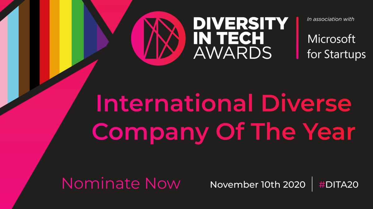 msft4startups's tweet photo. Is your startup a leader in constructing inclusive business practices? You could be a great candidate for the Diversity in Tech Awards - International Diverse Company of the Year. Nominations being accepted at https://t.co/958049XnqK #DITA20 #StartupStrong @DITAwards https://t.co/lg96bOtnY7