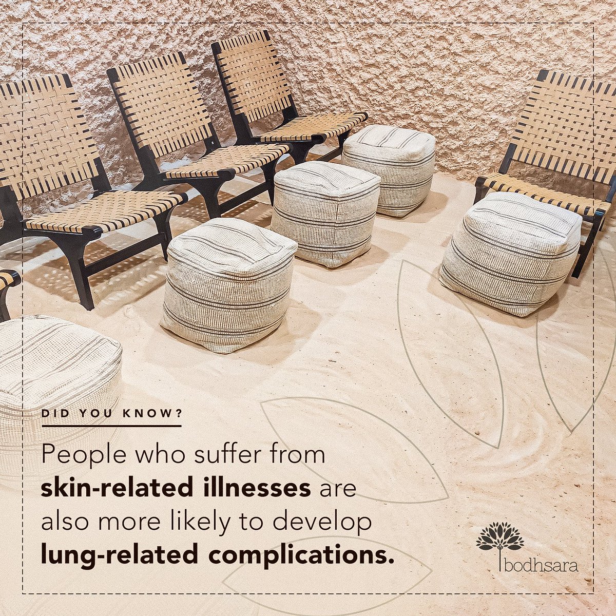 bodhsara's tweet photo. Multiple people suffering from skin ailments also complain of breathing issues. Halotherapy helps alleviate several skin &amp; respiratory conditions. It is also known to help a person relax &amp; induce deep sleep.

To know more, visit https://t.co/ZIBHfgoRno.

#Bodhsara #Halotherapy https://t.co/h05og5Z2IU