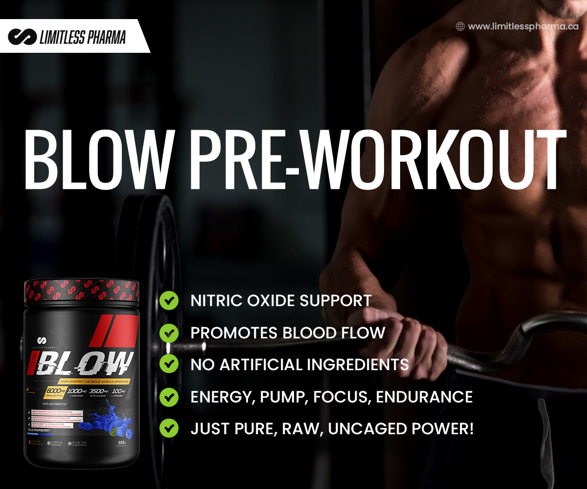 LimitlessPharma's tweet photo. #BLOWPREWORKOUT
✔ NITRIC OXIDE SUPPORT
✔ PROMOTES BLOOD FLOW
✔ NO ARTIFICIAL INGREDIENTS
✔ ENERGY, PUMP, FOCUS &amp; ENDURANCE
✔ JUST PURE, RAW, UNCAGED POWER!
https://t.co/xQU7olF2u9 https://t.co/LYpnX2Updh