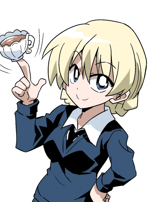 #ガルパン版深夜のお絵描き60分一本勝負#ガルパン版深夜のお絵描き60分一本勝負_20200721お題「ダージリン」 