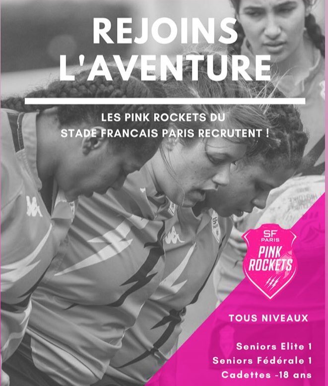 On attend plus que toi ✌🏼
Si toi aussi tu as envie de venir essayer le Rugby Féminin sur Paris, viens on est biiiien ! 😉🏉
On recrute tous niveaux: débutantes, jeunes, confirmées !
N’hésites pas à prendre contact avec nous sur les réseaux sociaux